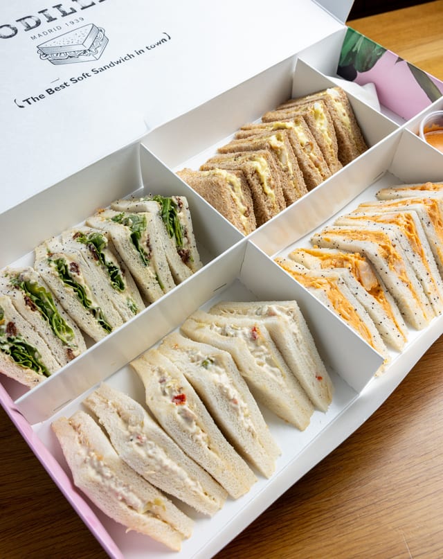 Tray Assorted Spanish Soft Sandwich Bites (24 Bites).